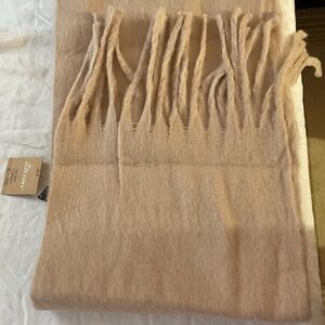 Just Cozy tanish pink Fringe Scarf